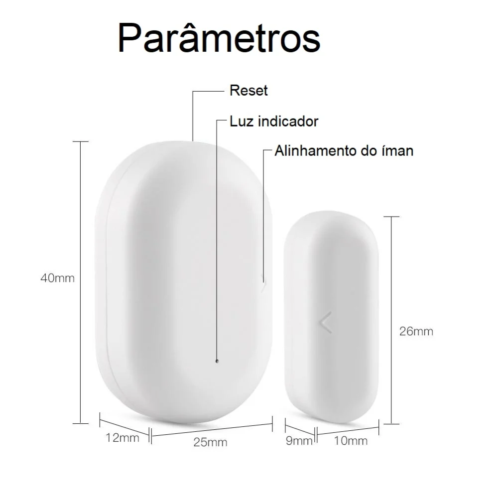 Sensor de porta magnético Zigbee