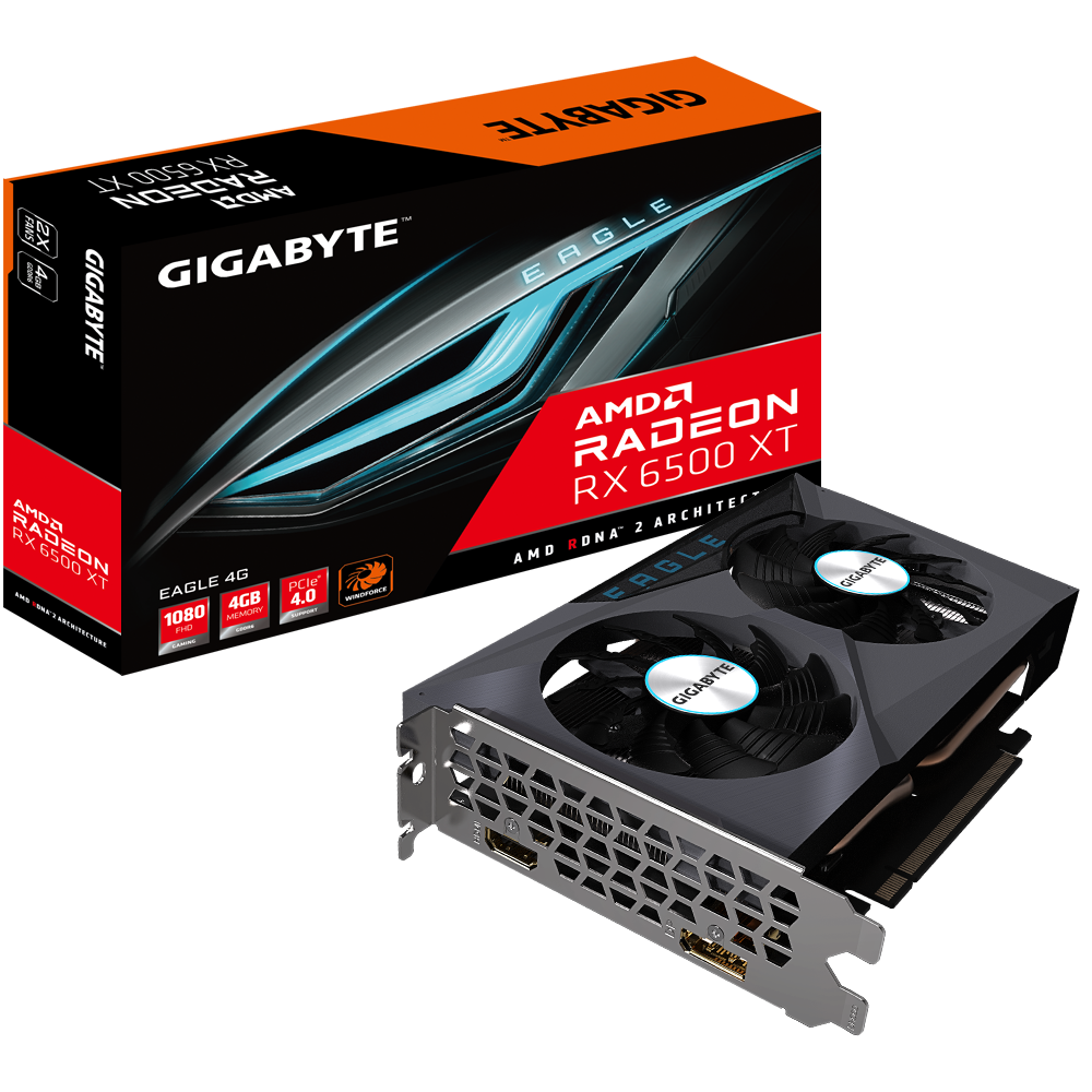 Gigabyte Radeon Rx 6500 Xt Eagle 4g - Graphics Card - Radeon Rx 6500 Xt - 4 Gb