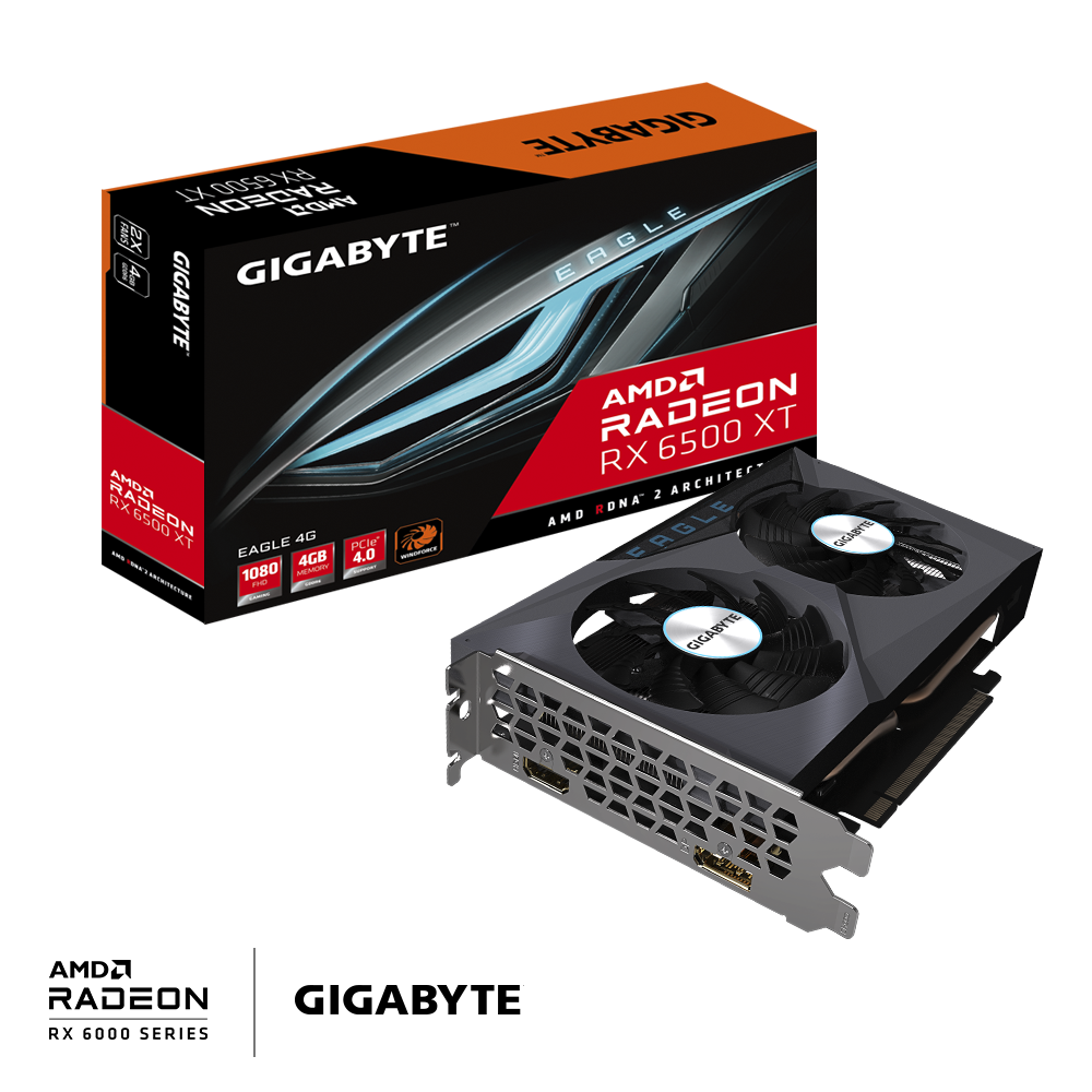 Gigabyte Radeon Rx 6500 Xt Eagle 4g - Graphics Card - Radeon Rx 6500 Xt - 4 Gb