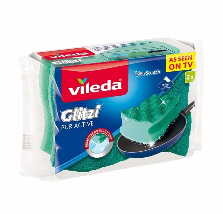Profiled Sponge Scourer Vileda Pur Active 2 Pcs.