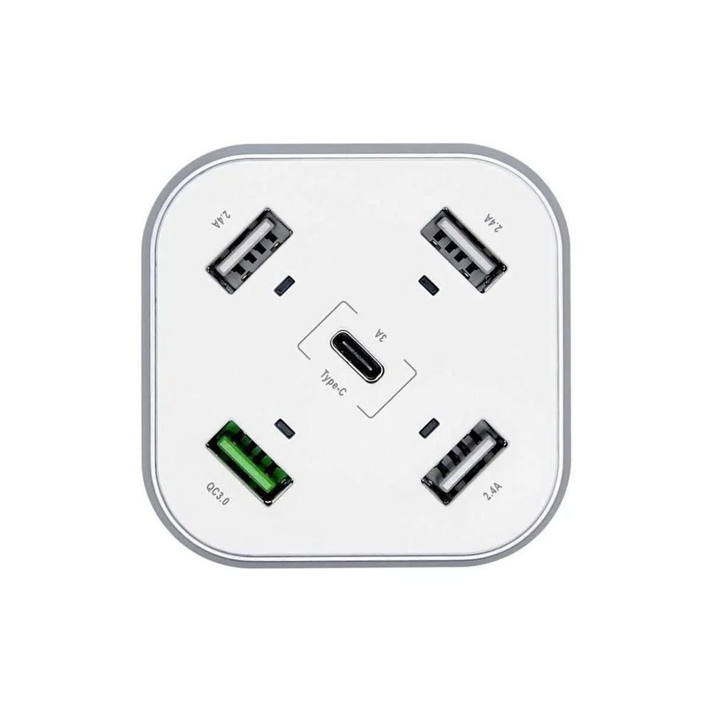 Carregador de Mesa 1XUSB TYPE-C/4XUSB/48W - AISENS
