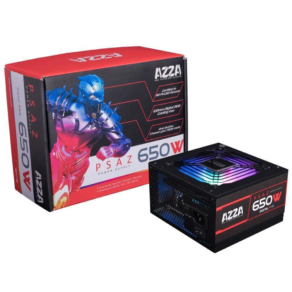 Fuente Azza Bronce Psaz-650 RGB 650w 4.