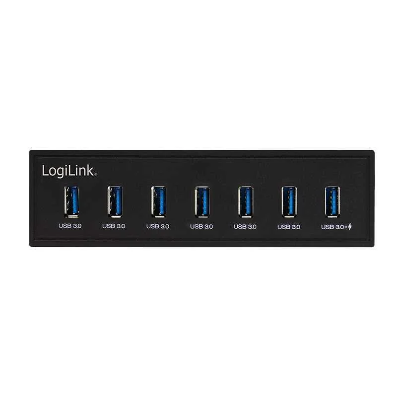 Logilink Usb Hub 3.0, 7-Port, 5,25" Intern + Schnelladeport