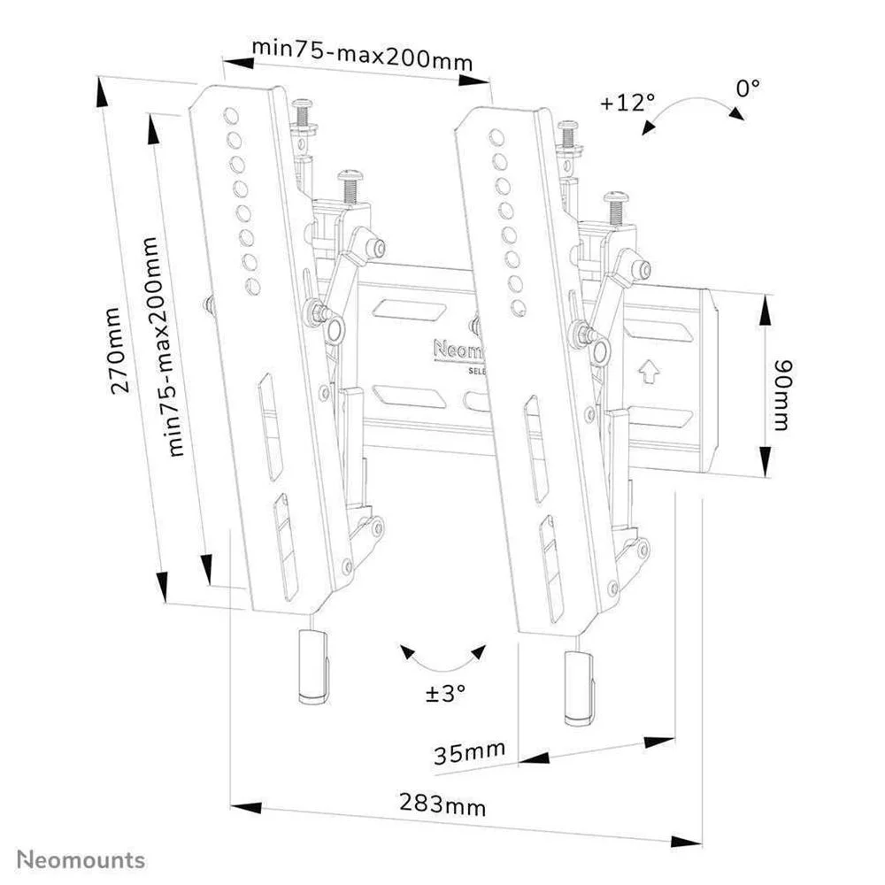 Suporte Tv Neomounts Wl35s-850bl12 24-55" 50 Kg