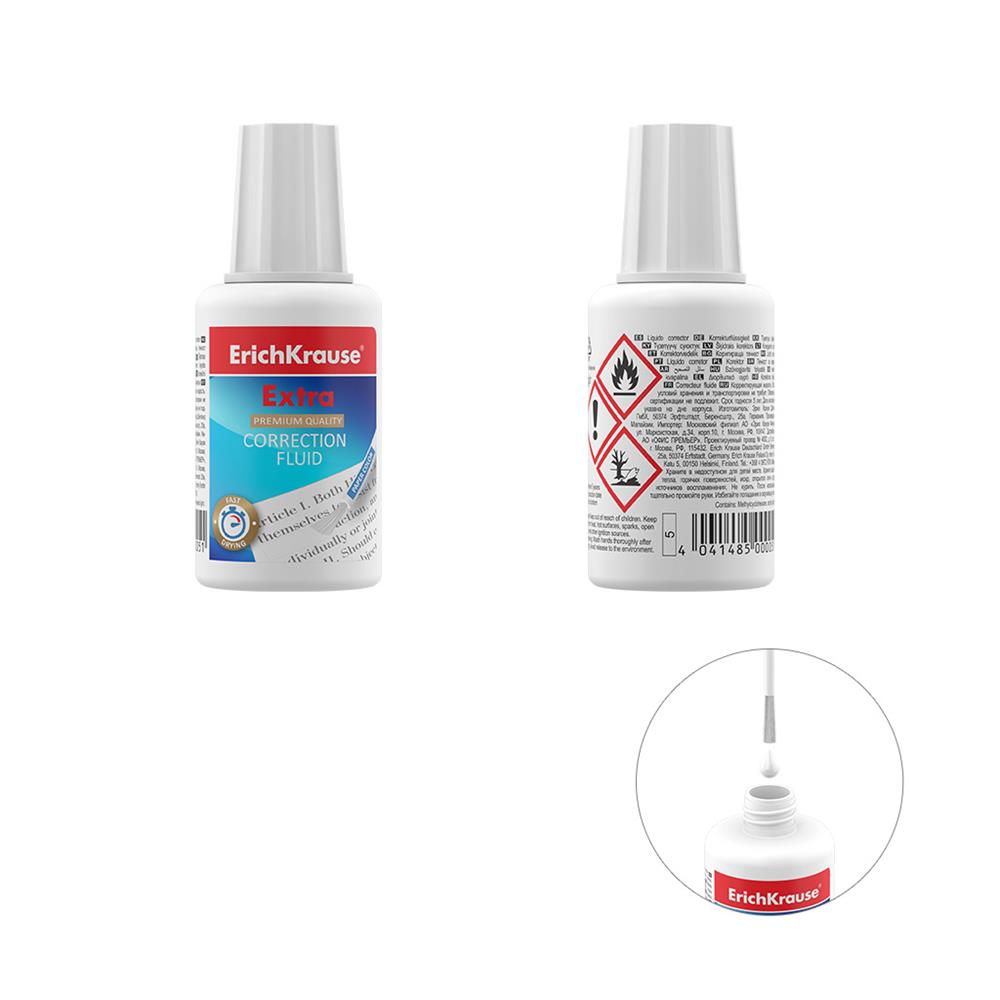 Bote Corrector Liquido Con Pincel 20 Gr Erich Krause 5.