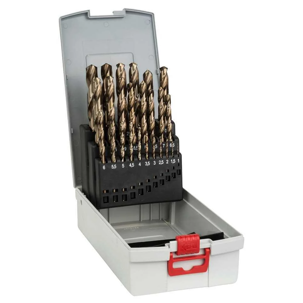 Bosch Metal Drill Set Hss-Co W. Box 25 Pcs  1,0-13,0 Mm