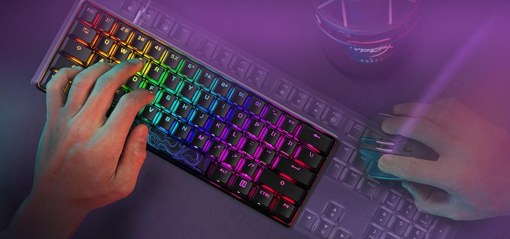 Hp Hyperx Alloy Origins 60 Aqua Gaming Keyboard Mecanico Rbg Us Layer -  56r61aa#Aba