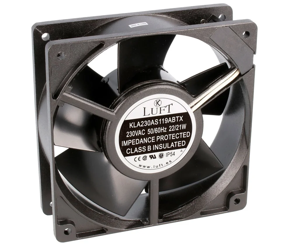 Ventilador 120x120x38mm. 230v, Rodamiento, 2 Pines