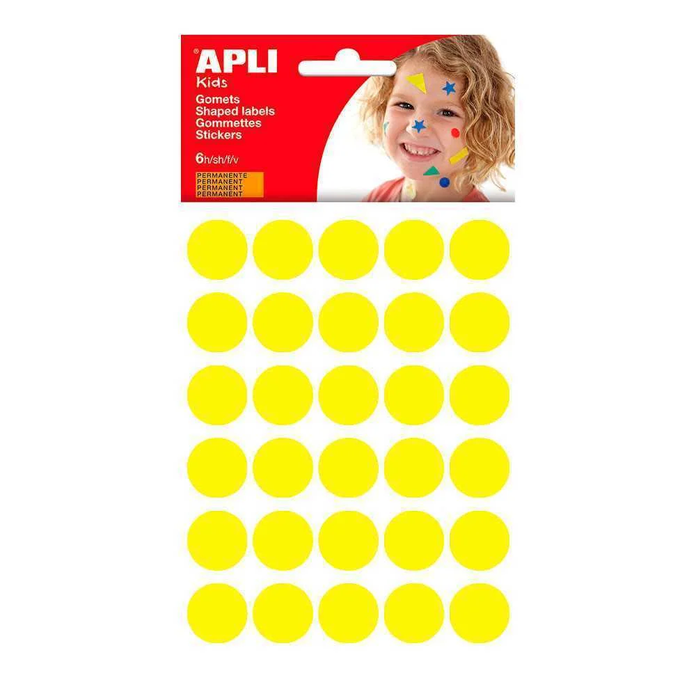 Blister 180 Uni. Redondo Gomets Amarelo Color Siz.