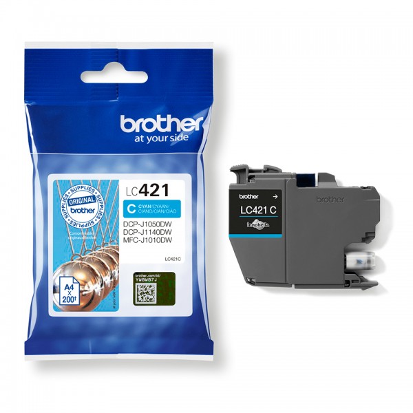 Tinteiro de Tinta Original Brother Lc-421c Ciano 