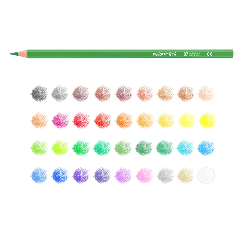 Tubo 36 Unidades Lápices de Colores Hexagonales +.