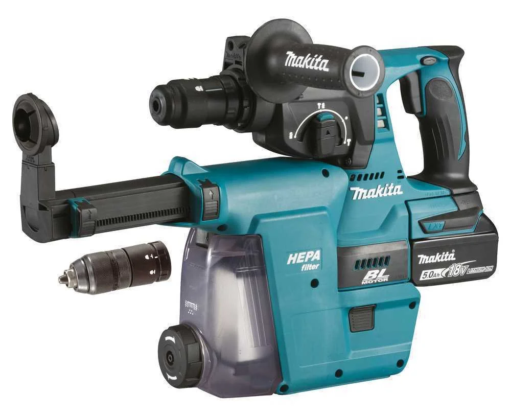 Makita DHR243RTJW, SDS Plus, Preto, Azul, 2,4 cm,.