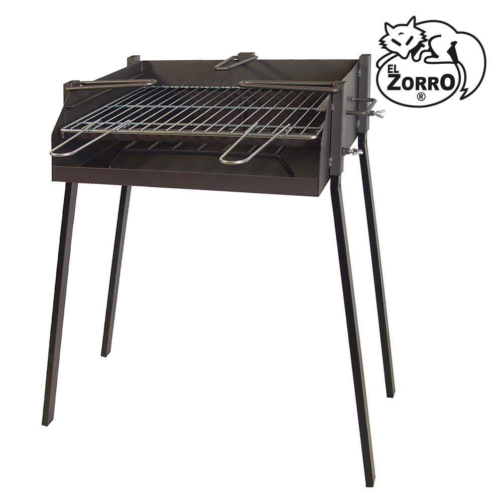 Churrasqueira Quadrada com Suporte para Frigideira "Paella" 50x75cm Imex El Zorro