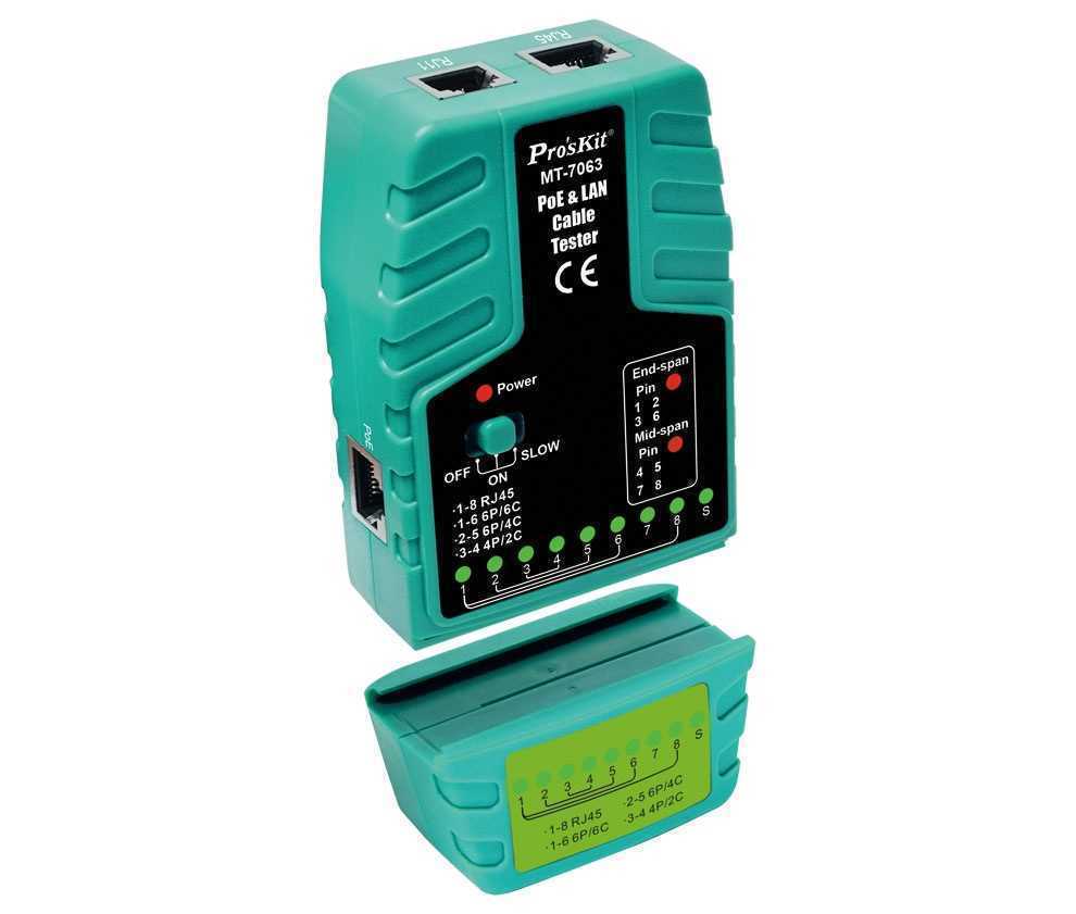 Testador Tesmt7063 para Rede Lan Ethernet e Poe