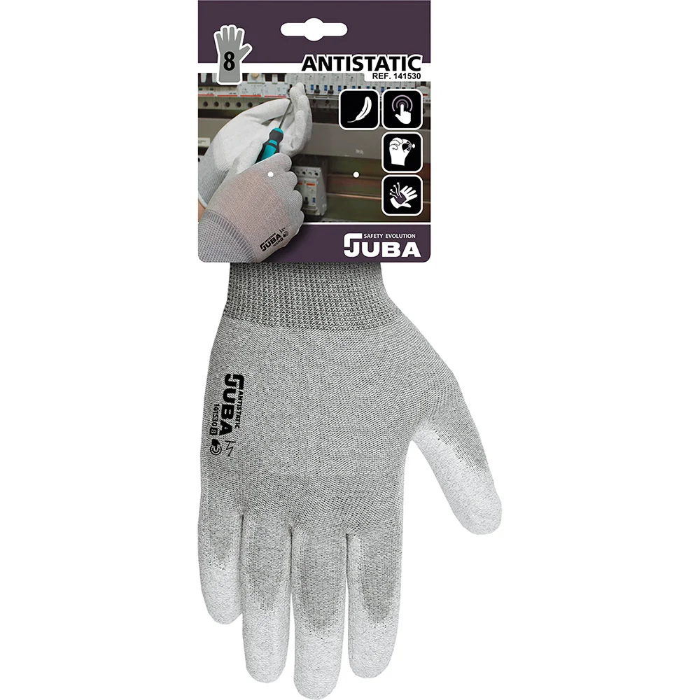 Luvas Antiestáticas Nylon/Fibra de Carbono Tamanh.