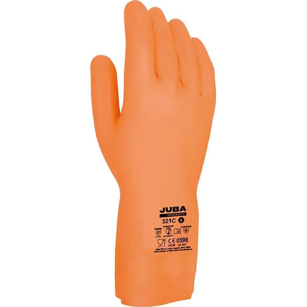 Luvas de Trabalho Latex/Neopreno Laranja Tamanho .