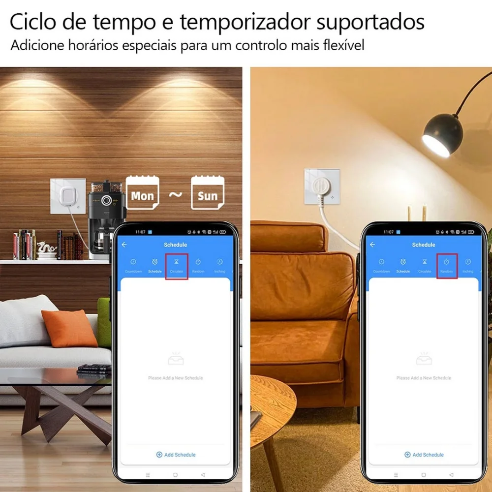 Tomada de Parede WiFi TUYA 16A