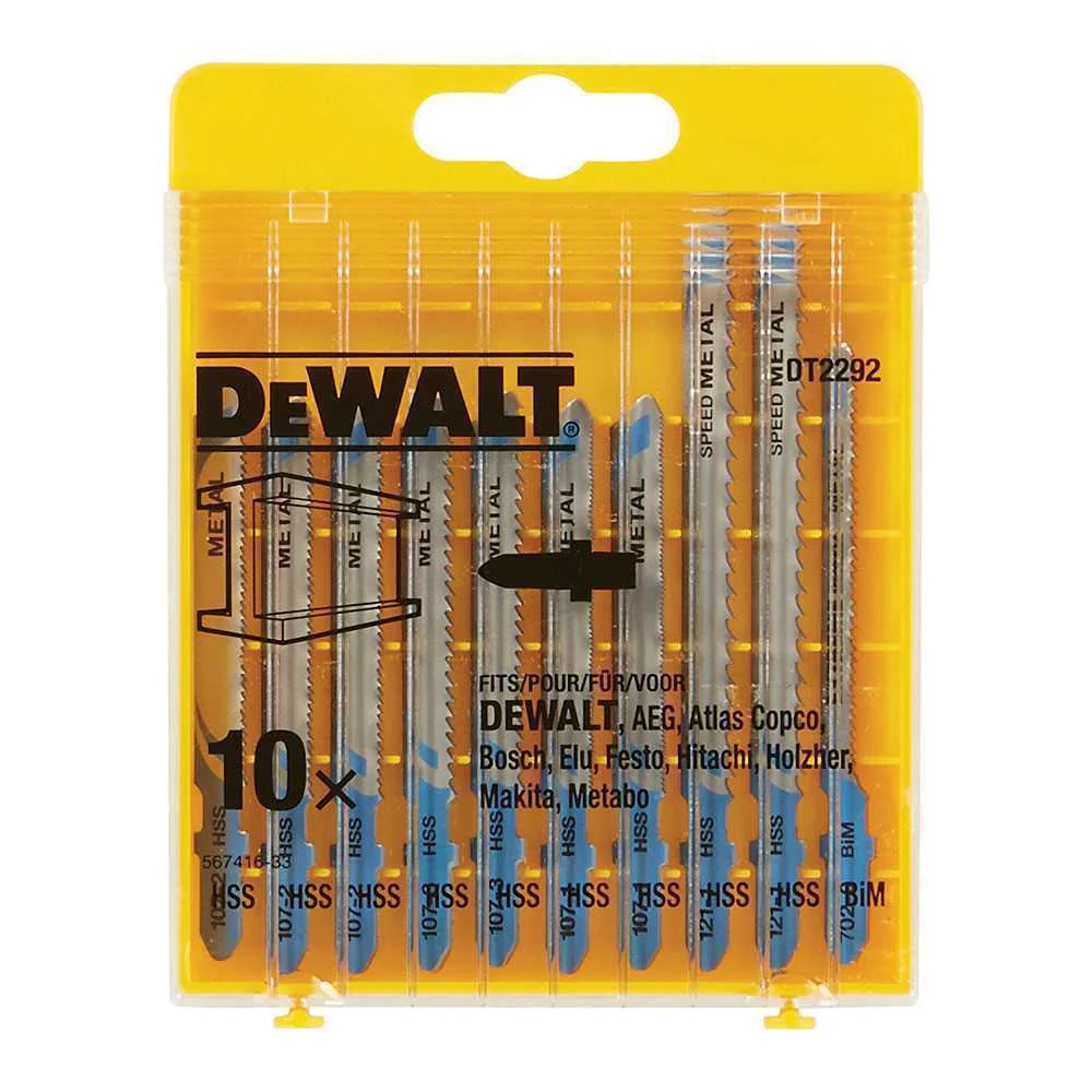 Kit 10 Lâminas Tico-Tico para Metal Dt2292-Qz Dewalt