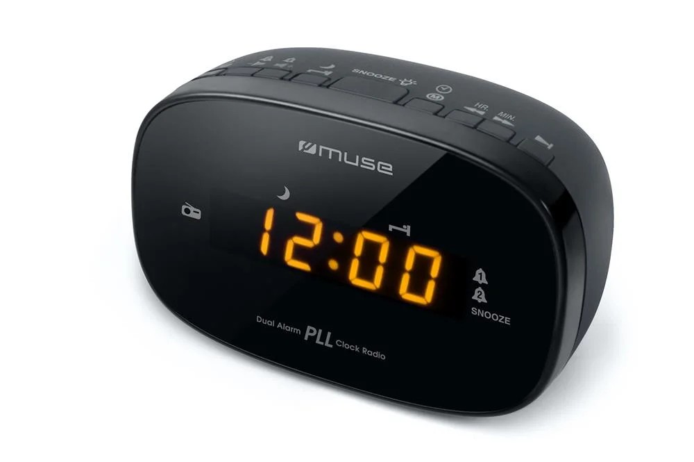 Muse Radio Relogio Despertador Preto