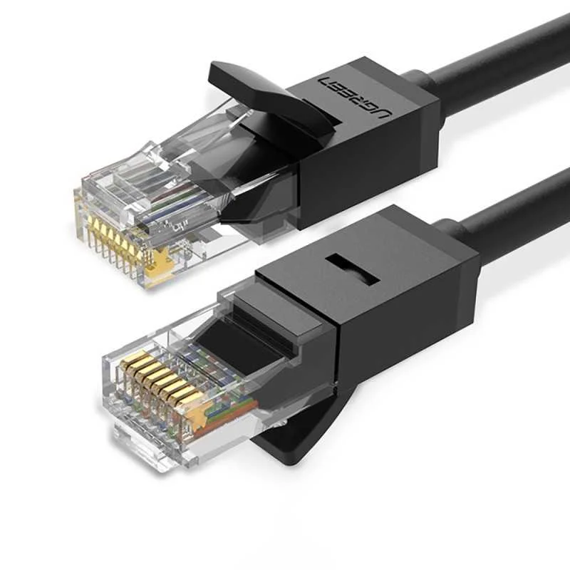 Cabo de Rede Ugreen Nw102 Flat Cat6 U/Utp 26awg 1m Preto