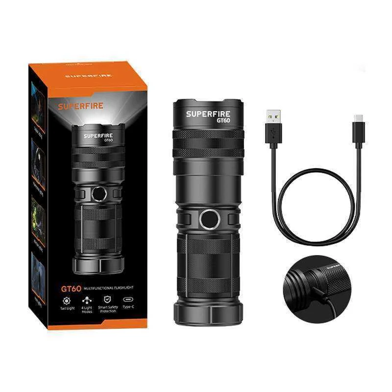 Linterna Superfire Gt60, 2600lm, Usb-C
