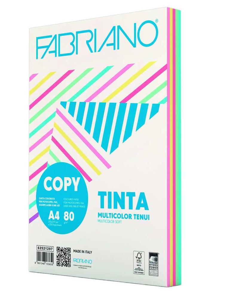 Paquete 250 Hojas A4 80g Colores Surtidos Pastel .