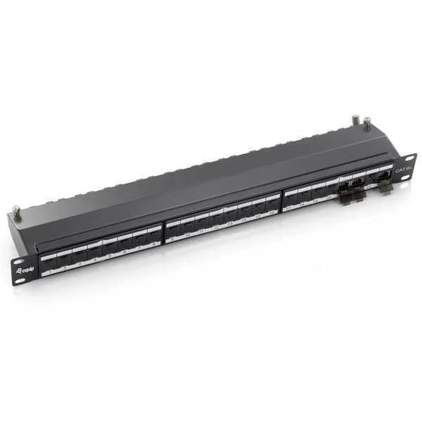 Equip Patch Panel 19" Cat6a Blindado Ftp 1u Preto