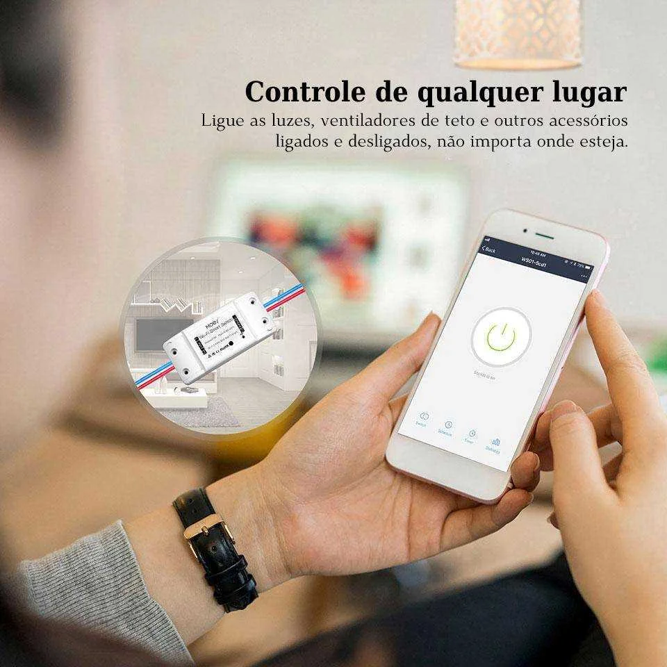 Módulo On/Off Wifi 16a C/ Leitor Consumo Energia