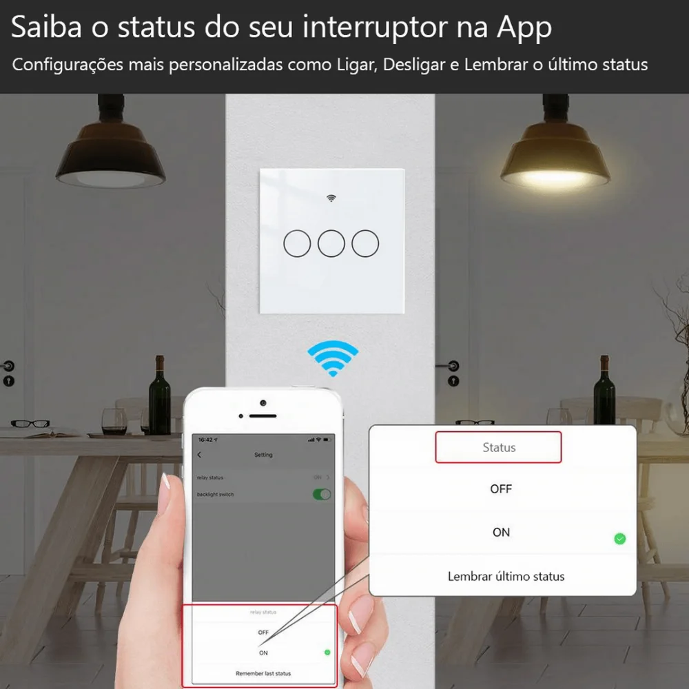 Interruptor De Luz 2 Gang Zigbee Touch de Parede Z