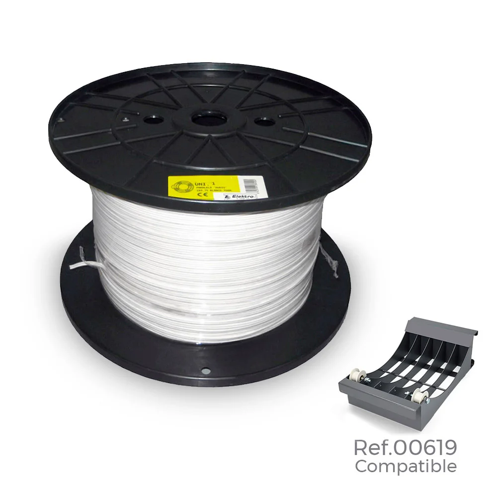 Bobine de Cabo Paralelo Audio 2x1mm Branco 1000m