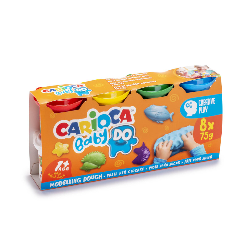Set Pasta de Modelar Carioca Baby Dough 8x75gr Carioca 43180