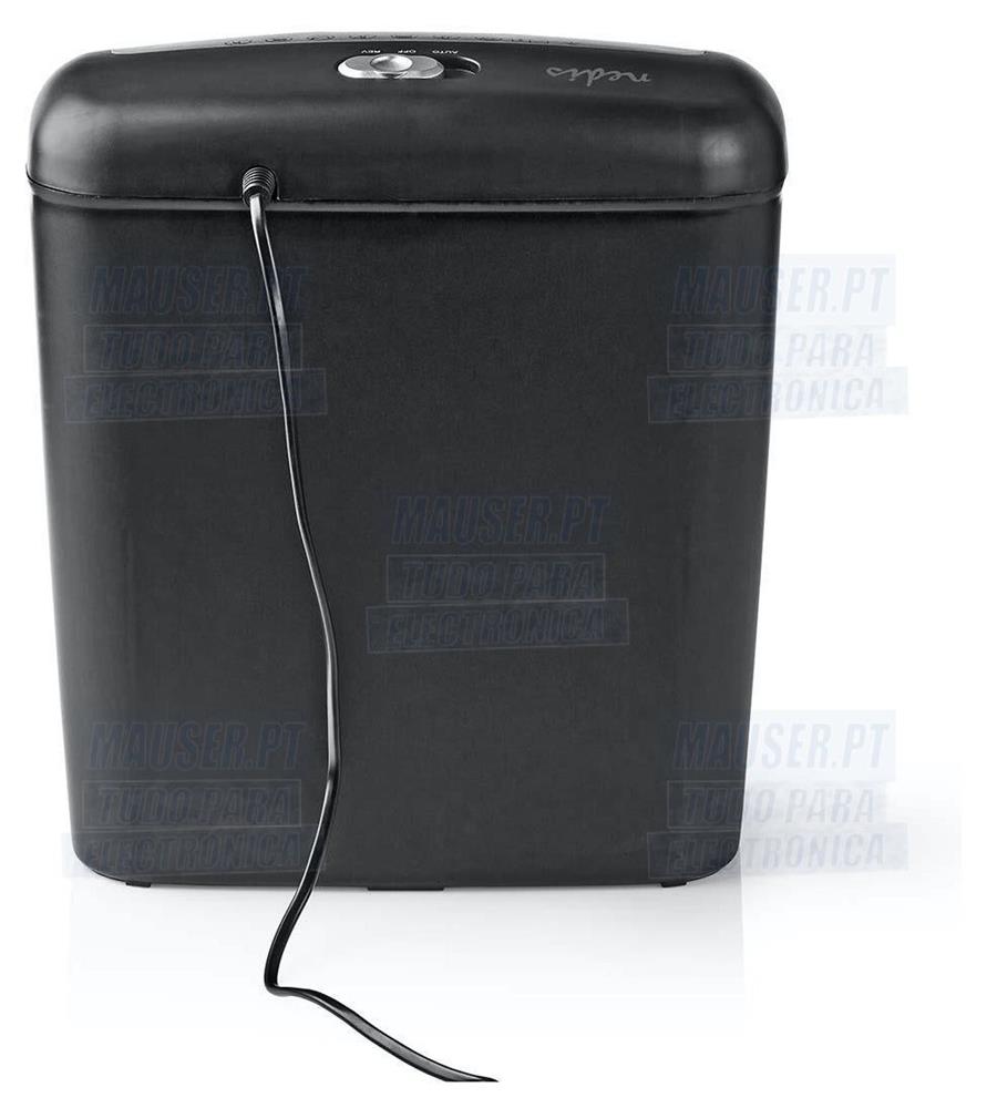 Trituradora de Papel | 6x Páginas A4 | 10 L | Estándar de Seguridad: Din 2 | 190 W | Negro