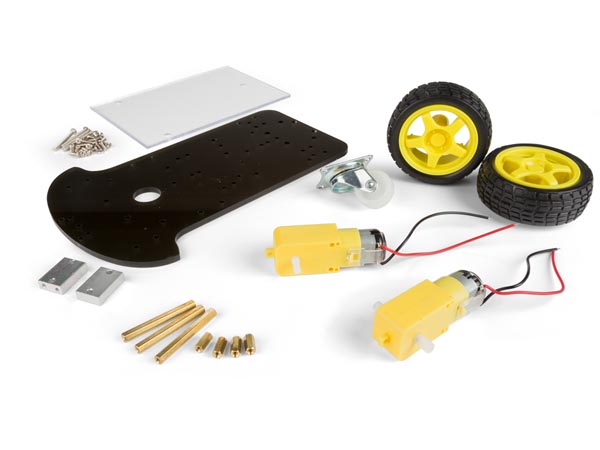 Kit de Robótica com Motor, Chassi e 2 Rodas Motri.