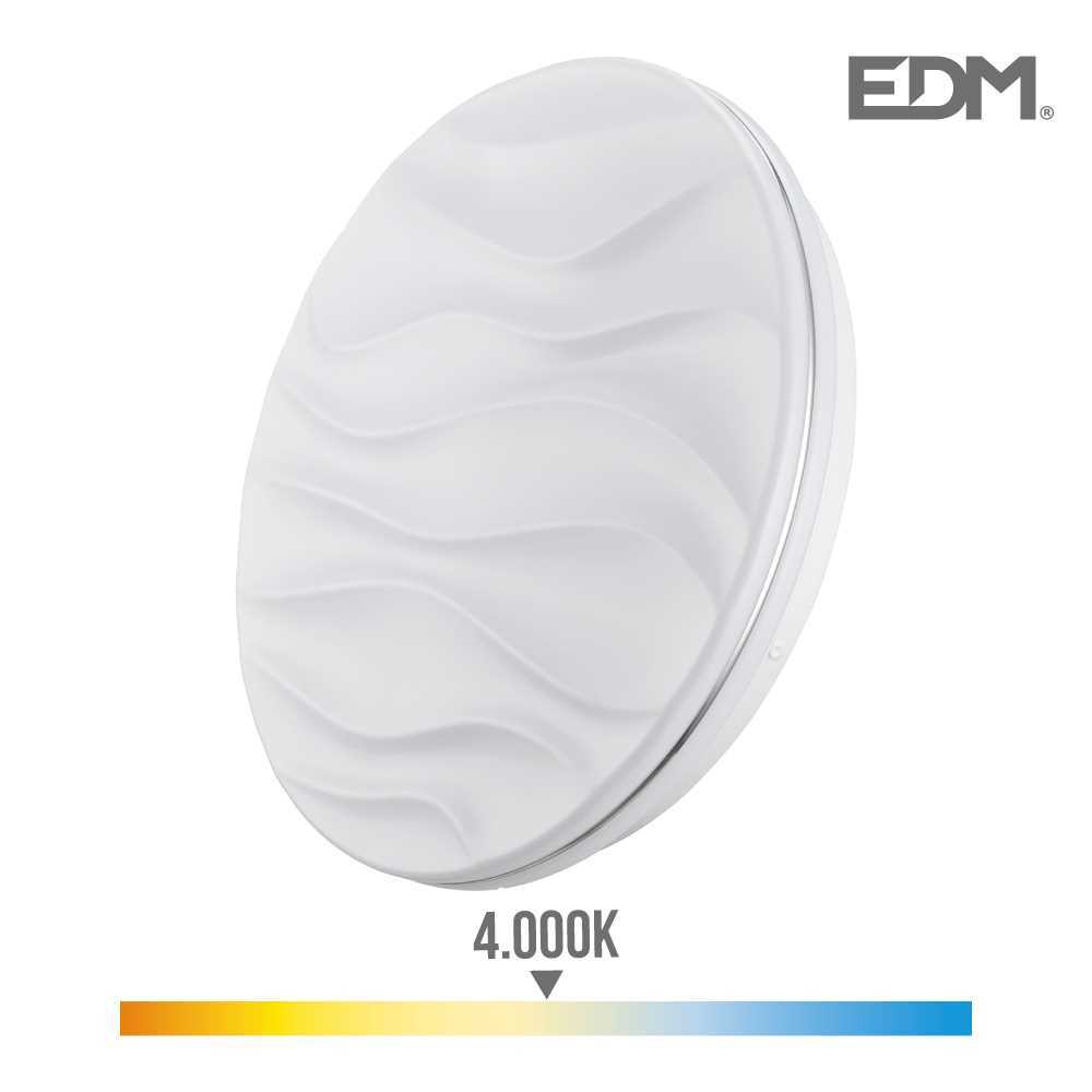 Aplique Super LED 18w 1820lm 4000k Ø33x6,8cm Modelo Desert Edm