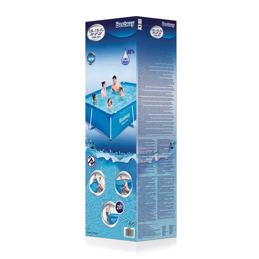 PISCINA POOL FRAME 259x170x61cm PVC BESTWAY