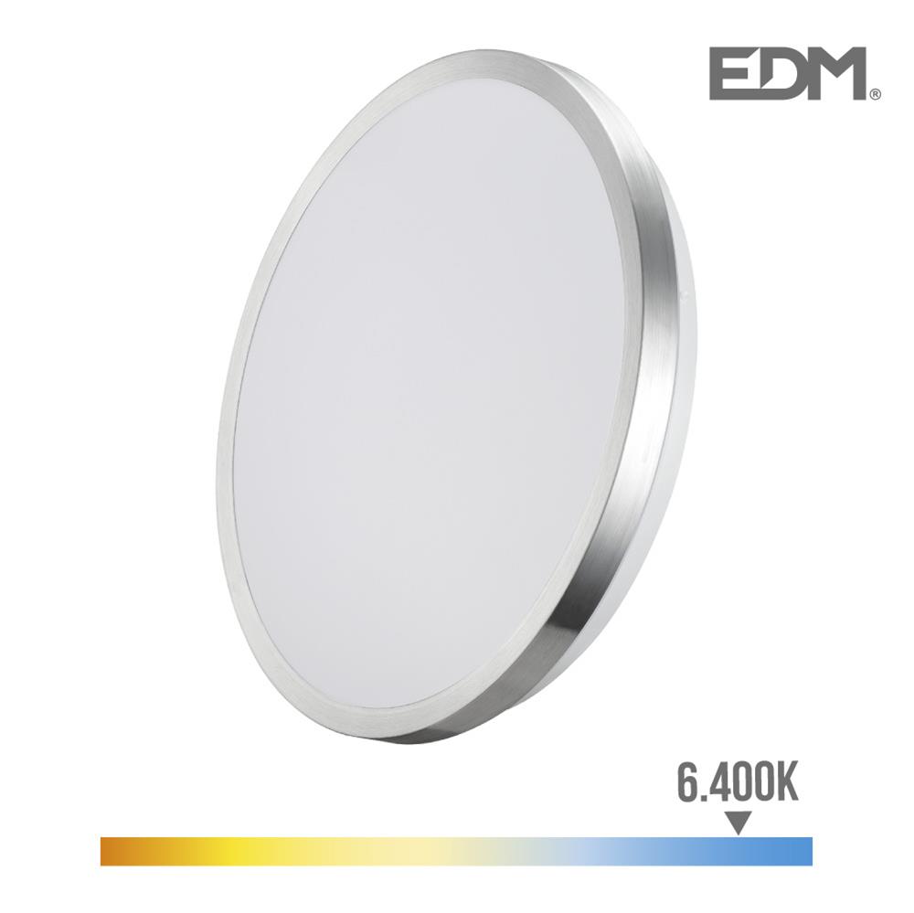 Aplique super.led 12w 800 lumen 6.400k moldura cr.