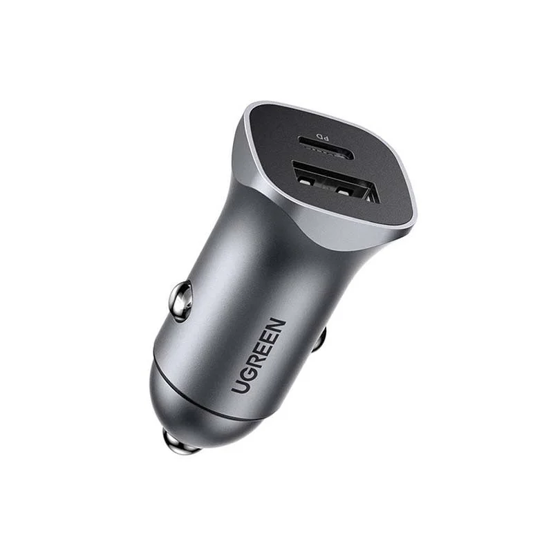 Ugreen Cd130 Car Charger, Usb-A+Pd 3.0, Usb-C, Qc.