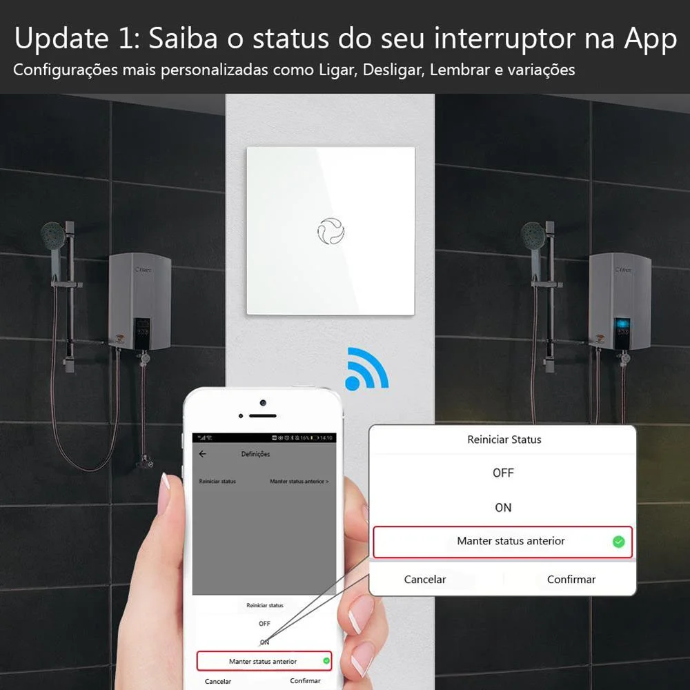 Interruptor de Caldeira Wifi 20a - 4400w