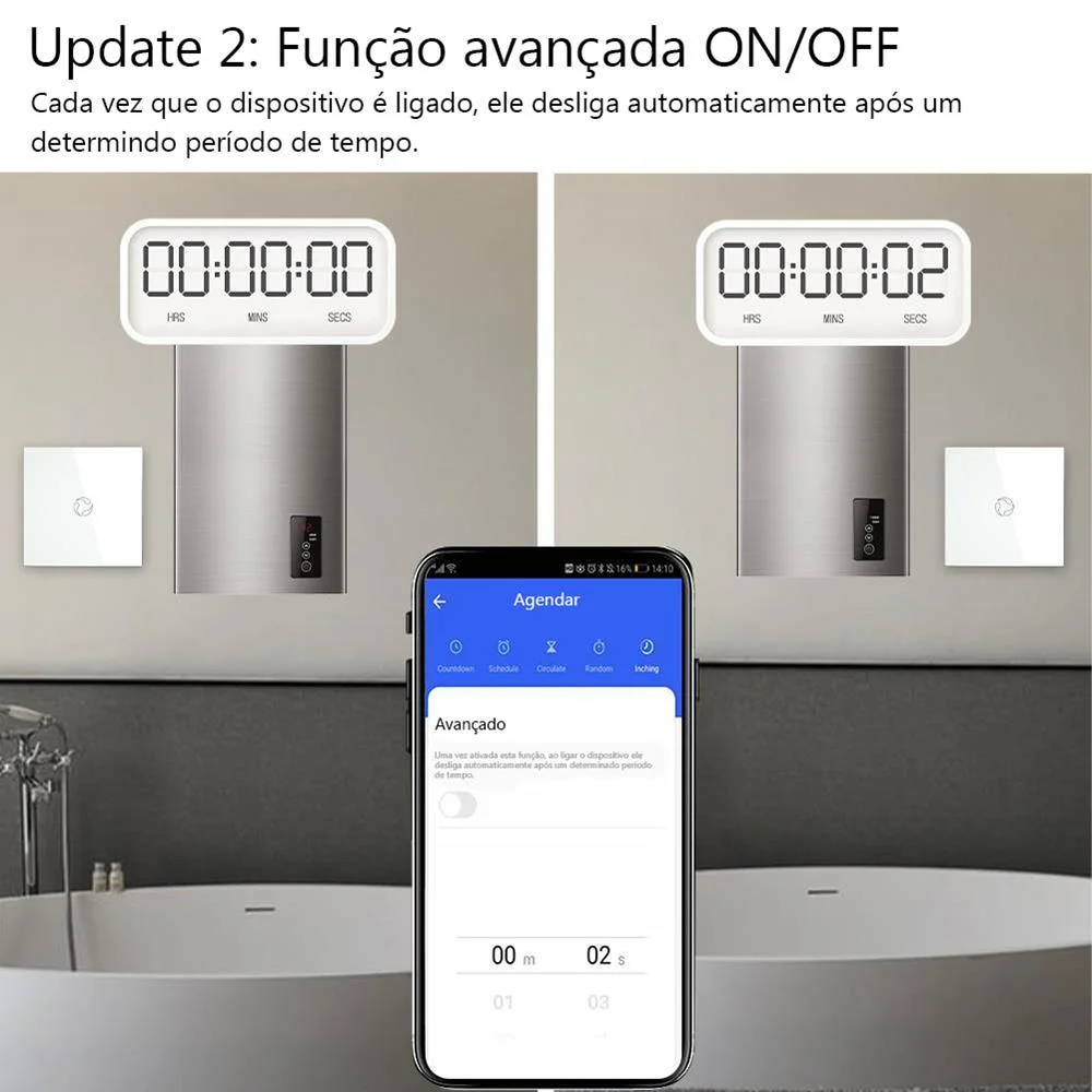 Interruptor de Caldeira Wifi 20a - 4400w