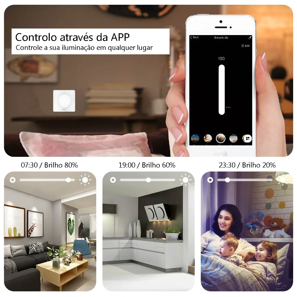 Interruptor Rotativo Dimmer Wifi