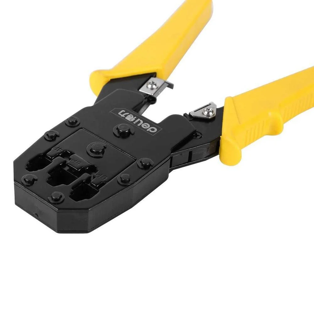 Ethernetové Krimpovací Klete 4/6/8p Rj45/Rj14/Rj12/Rj9 Deli Tools Edl2468 (luté)