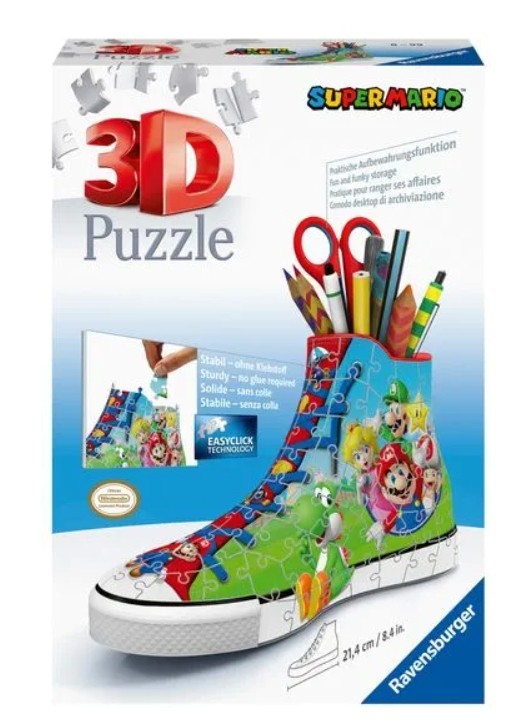 Puzzle 3d Ravensburger Sneaker Super Mario 108 Peças 