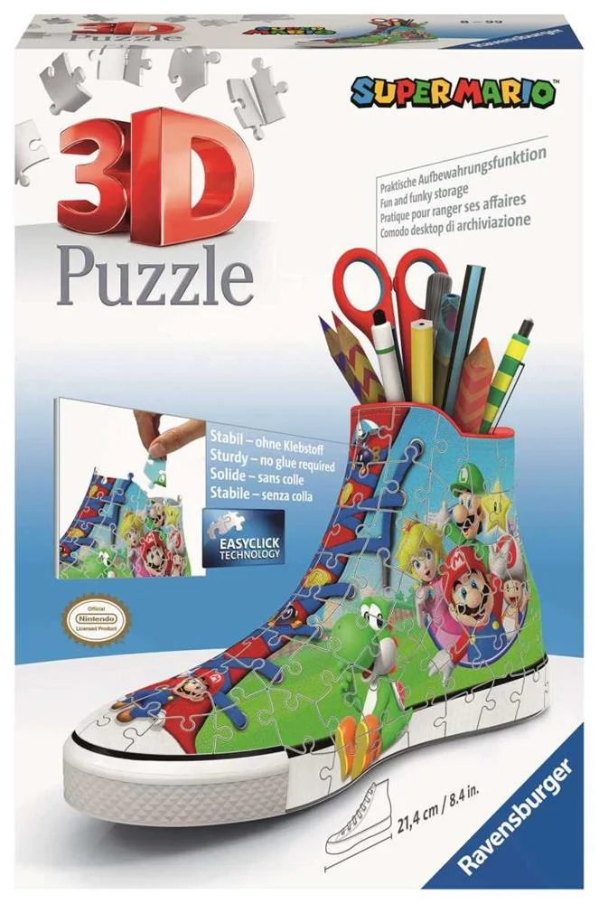 Puzzle 3d Ravensburger Sneaker Super Mario 108 Peças 