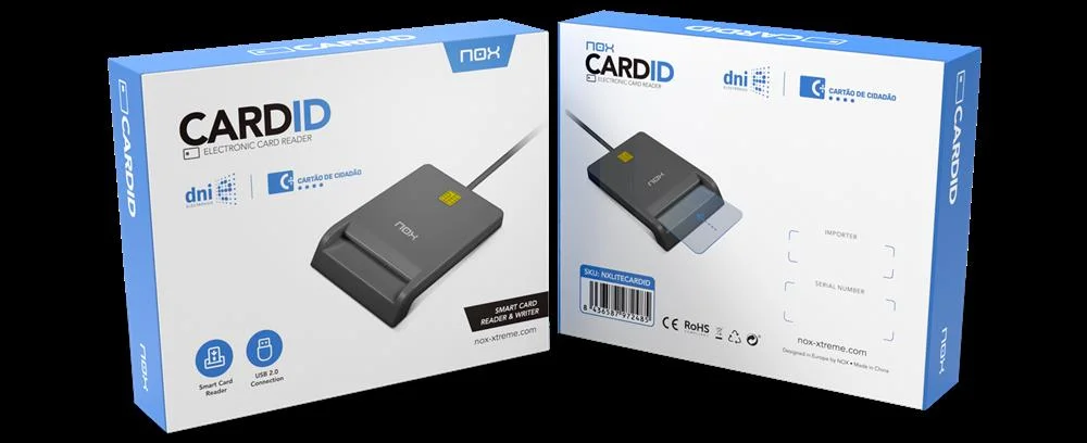 Leitor de Cartões Nox Preto Conexão Usb 