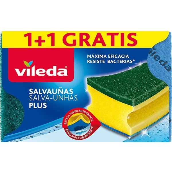 Esfregão Salva Unhas Plus Anti Bacterias 1+1 1625.