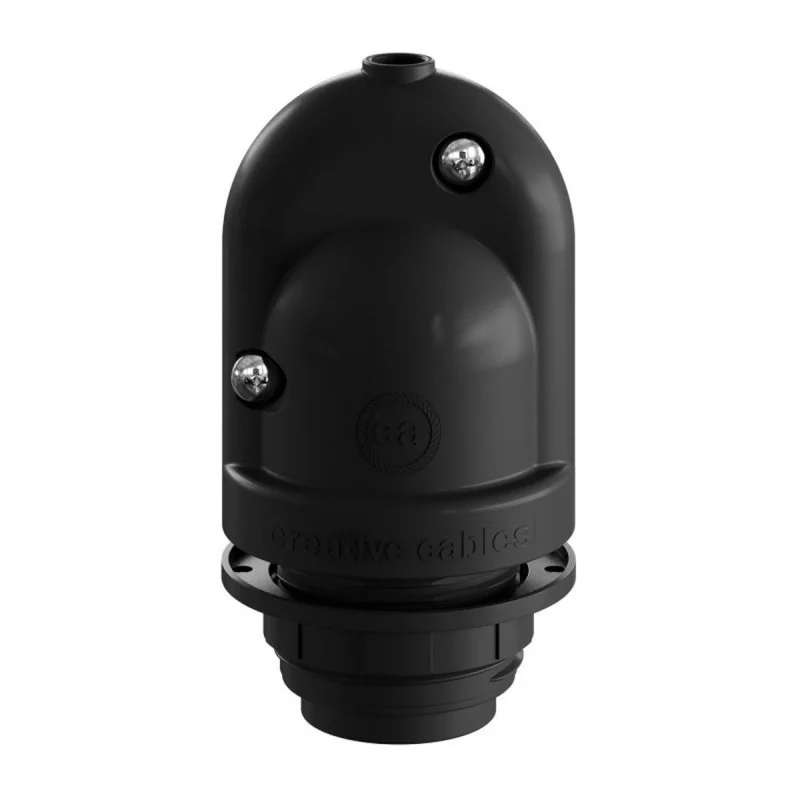 Casquilho e27 com gel para exterior ip65 preto