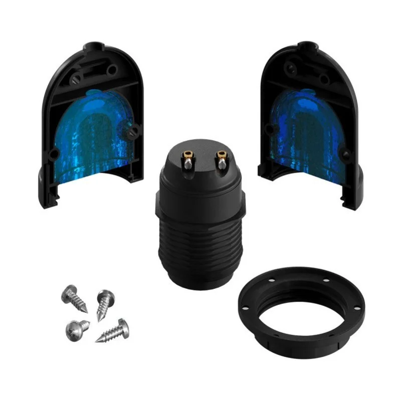 Casquilho e27 com gel para exterior ip65 preto