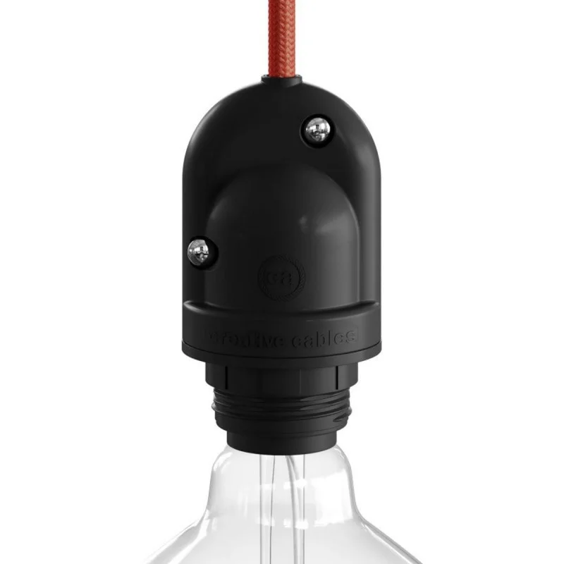 Casquilho e27 com gel para exterior ip65 preto