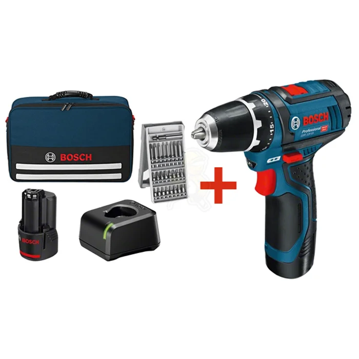 Aparafusadora a Bateria 12V BOSCH GSR 12V-15 + 25