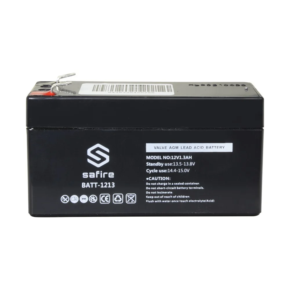 Bateria recarreg&aacute;vel - Tecnolog&iacute;a chumbo &aacute;cido AGM - Tens&atilde;o 12 V - Capacidade 1.3 Ah - 58 x 97 x 65 